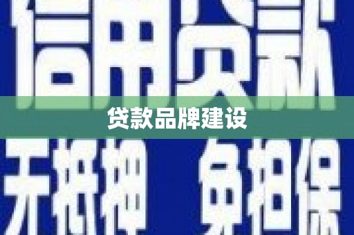 武鸣贷款品牌建设