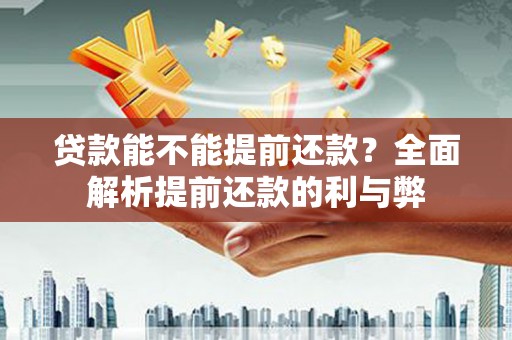 武鸣贷款能不能提前还款？全面解析提前还款的利与弊
