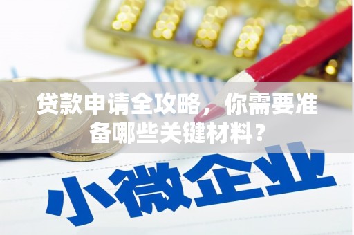 武鸣贷款申请全攻略，你需要准备哪些关键材料？