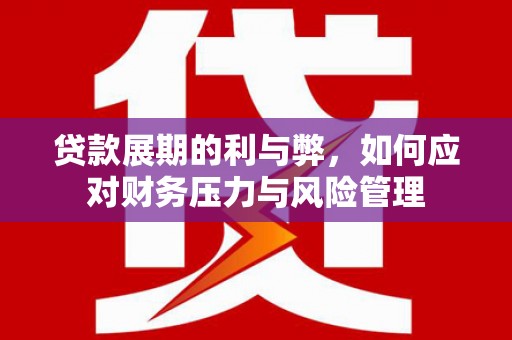 武鸣贷款展期的利与弊，如何应对财务压力与风险管理
