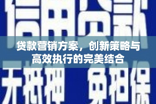 武鸣贷款营销方案，创新策略与高效执行的完美结合