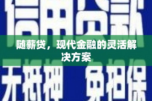 武鸣随薪贷，现代金融的灵活解决方案