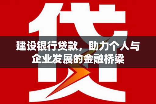 武鸣建设银行贷款，助力个人与企业发展的金融桥梁