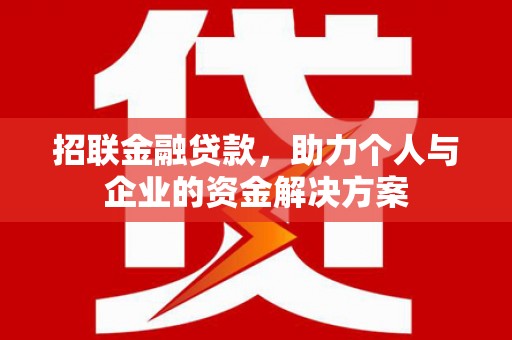 武鸣招联金融贷款，助力个人与企业的资金解决方案