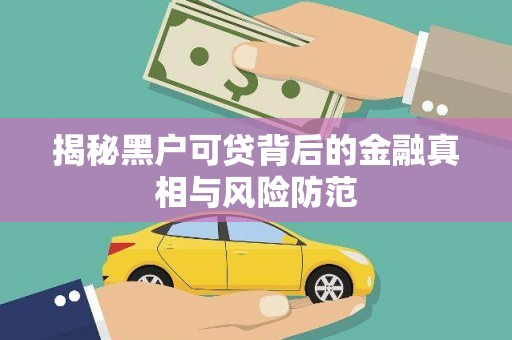 武鸣揭秘黑户可贷背后的金融真相与风险防范