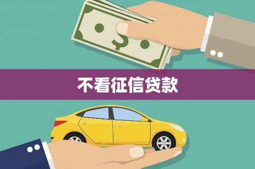 武鸣不看征信贷款