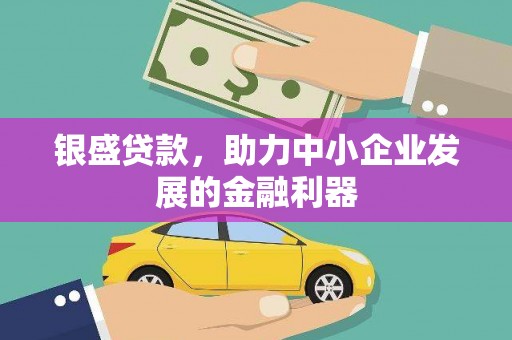 武鸣银盛贷款，助力中小企业发展的金融利器
