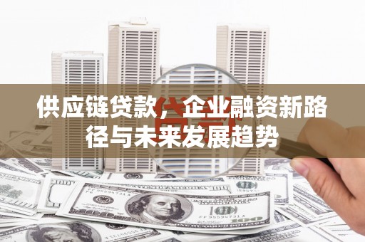 武鸣供应链贷款，企业融资新路径与未来发展趋势