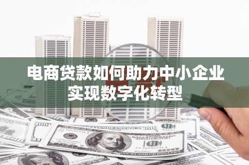 武鸣电商贷款如何助力中小企业实现数字化转型