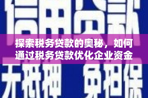 武鸣探索税务贷款的奥秘，如何通过税务贷款优化企业资金流