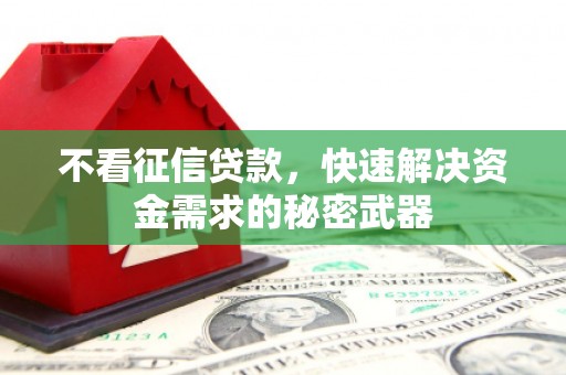 武鸣不看征信贷款，快速解决资金需求的秘密武器