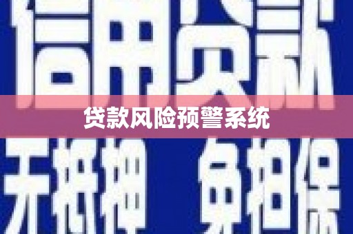 武鸣贷款风险预警系统