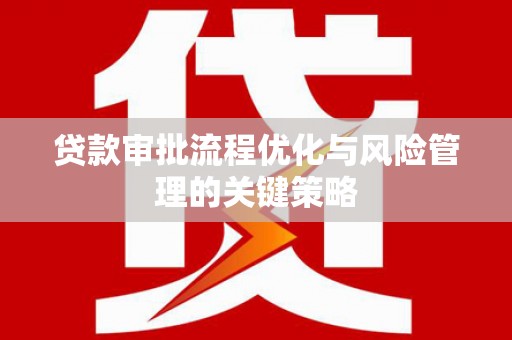 武鸣贷款审批流程优化与风险管理的关键策略