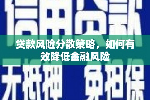 武鸣贷款风险分散策略，如何有效降低金融风险