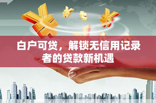武鸣白户可贷，解锁无信用记录者的贷款新机遇