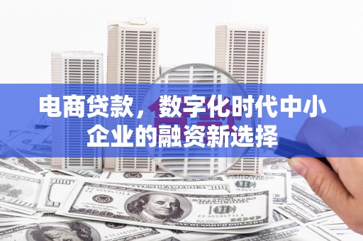 武鸣电商贷款，数字化时代中小企业的融资新选择