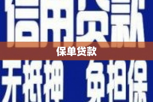 武鸣保单贷款