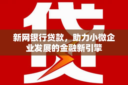 武鸣新网银行贷款，助力小微企业发展的金融新引擎