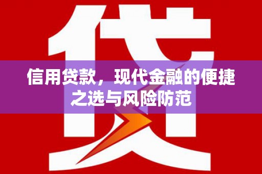 武鸣信用贷款，现代金融的便捷之选与风险防范