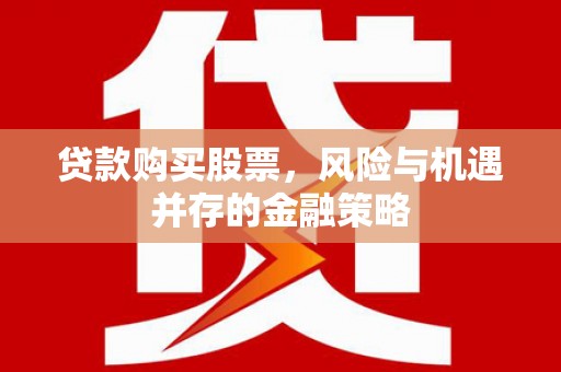 武鸣贷款购买股票，风险与机遇并存的金融策略