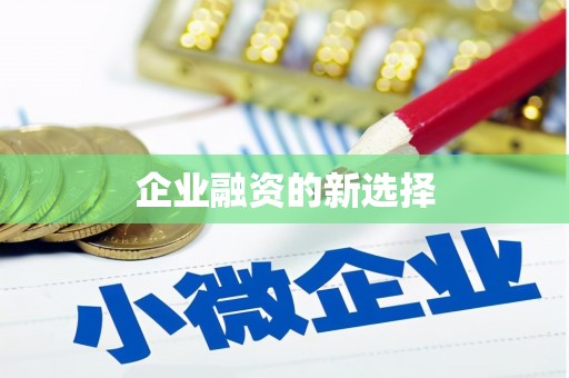 武鸣企业融资的新选择