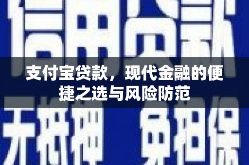 武鸣支付宝贷款，现代金融的便捷之选与风险防范