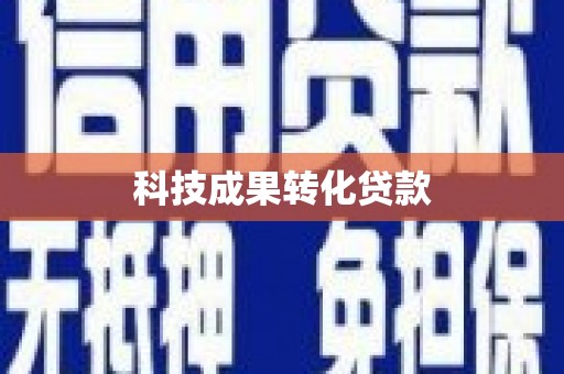 武鸣科技成果转化贷款