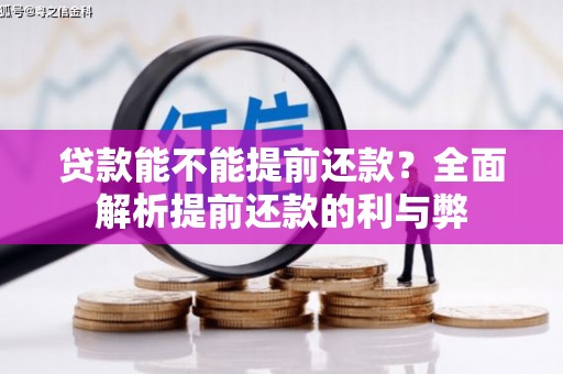 武鸣贷款能不能提前还款？全面解析提前还款的利与弊