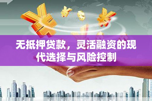 武鸣无抵押贷款，灵活融资的现代选择与风险控制