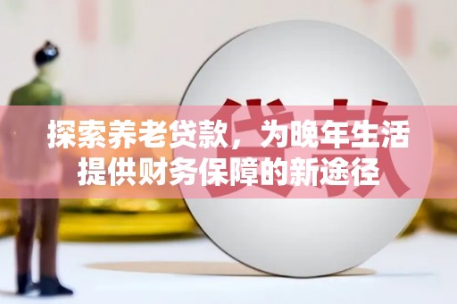 武鸣探索养老贷款，为晚年生活提供财务保障的新途径
