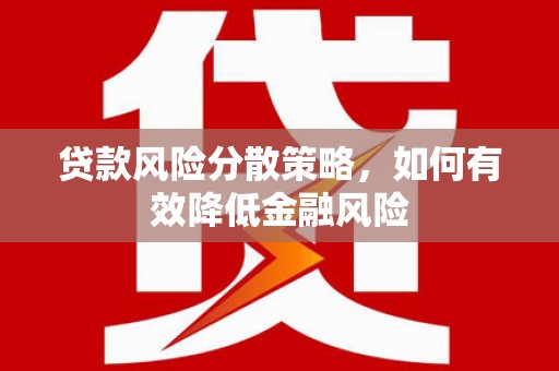 武鸣贷款风险分散策略，如何有效降低金融风险