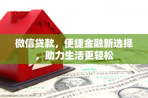 武鸣微信贷款，便捷金融新选择，助力生活更轻松