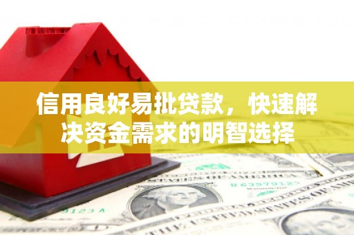 武鸣信用良好易批贷款，快速解决资金需求的明智选择