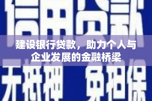 武鸣建设银行贷款，助力个人与企业发展的金融桥梁
