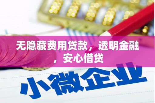 武鸣无隐藏费用贷款，透明金融，安心借贷