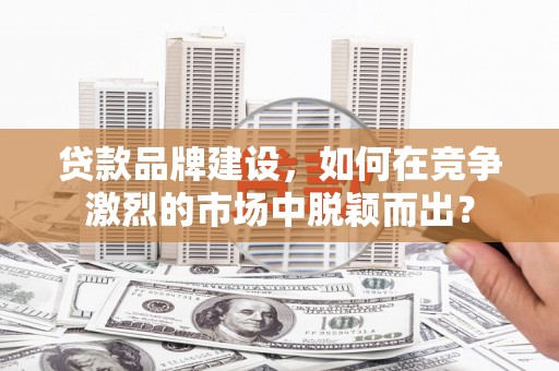 武鸣贷款品牌建设，如何在竞争激烈的市场中脱颖而出？