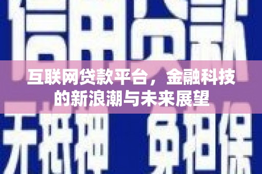 武鸣互联网贷款平台，金融科技的新浪潮与未来展望