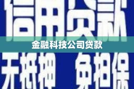 武鸣金融科技公司贷款