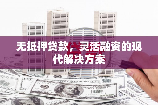武鸣无抵押贷款，灵活融资的现代解决方案