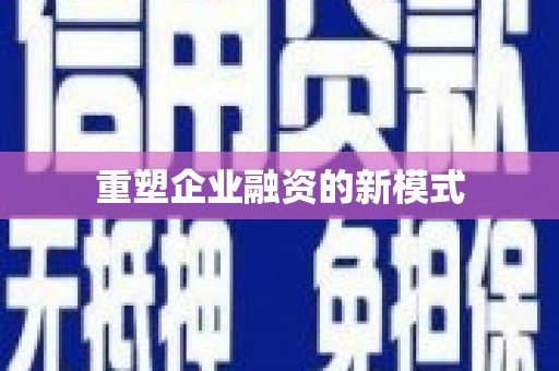武鸣重塑企业融资的新模式