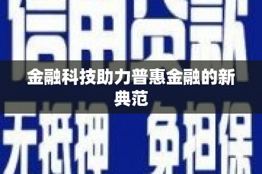 武鸣金融科技助力普惠金融的新典范