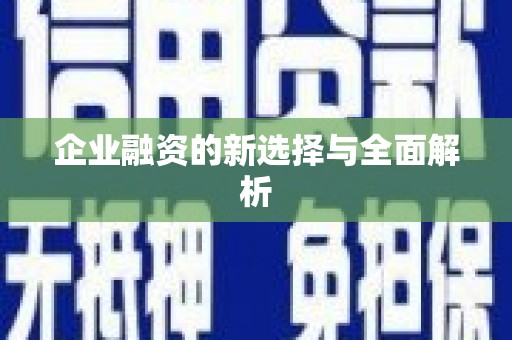 武鸣企业融资的新选择与全面解析