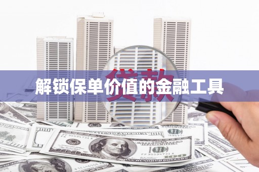 武鸣解锁保单价值的金融工具