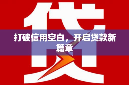 武鸣打破信用空白，开启贷款新篇章